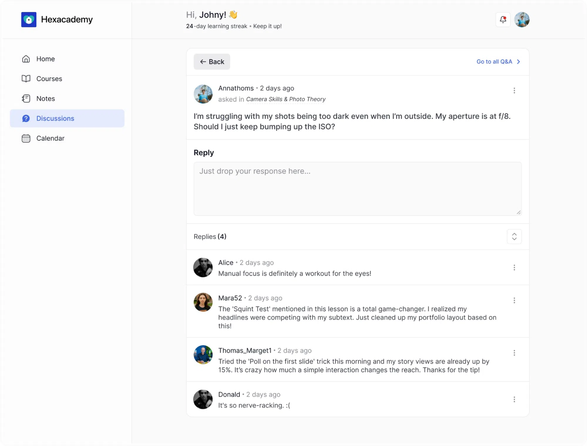 Q&A Reply