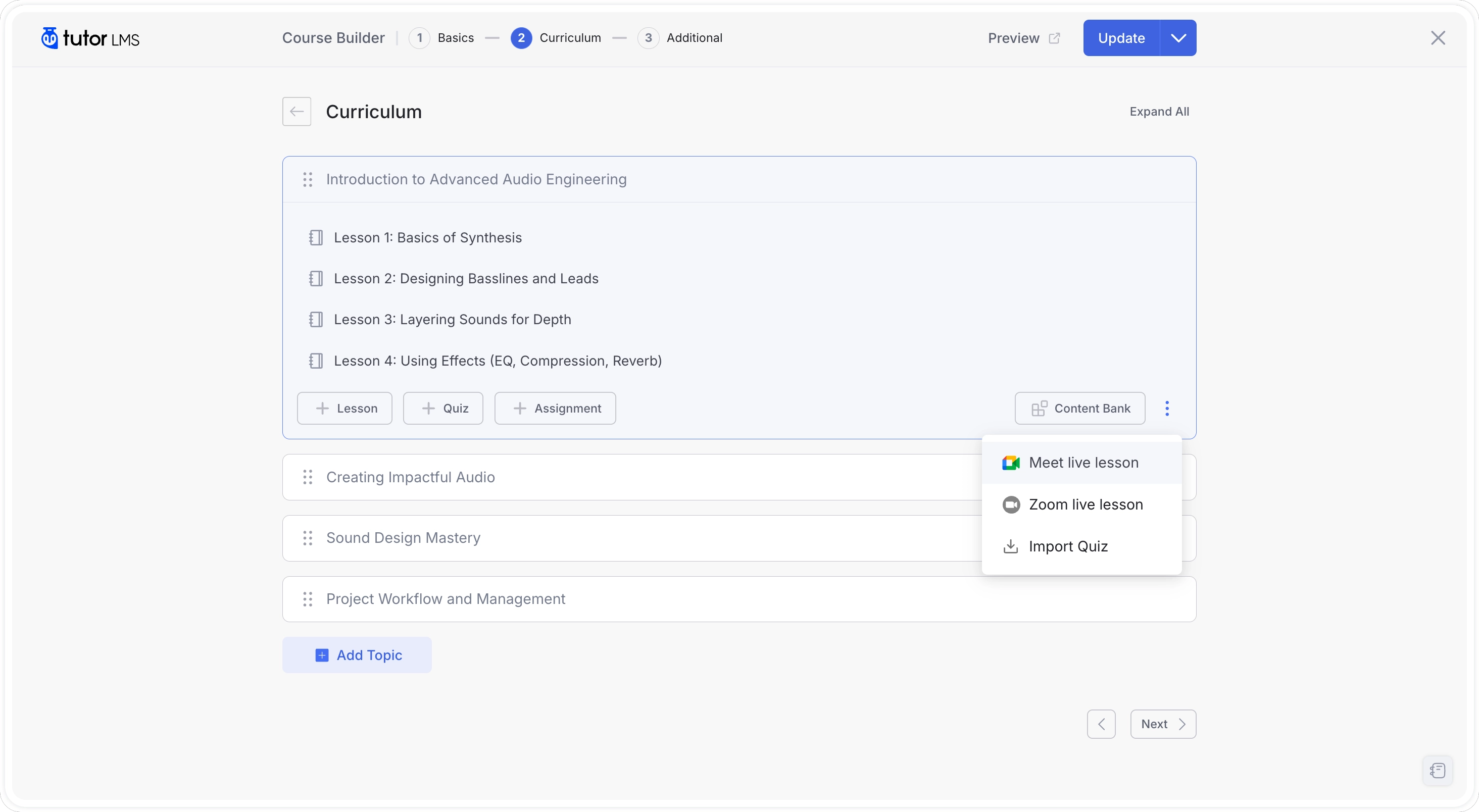 Tutor LIve Class- Create Meet Meeting