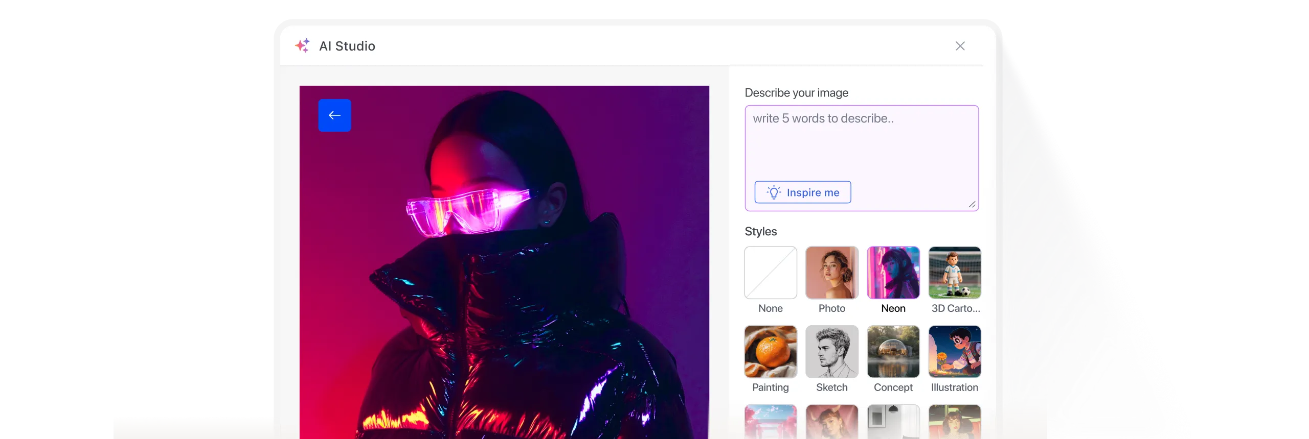 Create professional thumbnails or featured images that match your brand — no designer or stock photos needed.