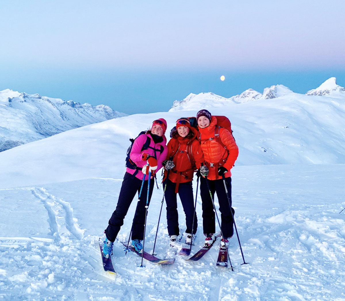 Studenter på ski