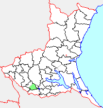 伊奈町の県内位置図