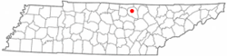 Location of Livingston, Tennessee