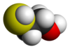 Spacefill model of 2-mercaptoethanol