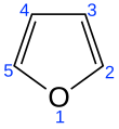 Skeletal formula showing numbering convention