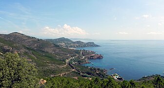 Le Trayas à Saint-Raphaël, hegoekialdean.