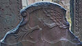 "Memento mori" inscribed at top of Abigail Goble Gravestone, 1742, Morristown, NJ