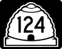 State Route 124 marker