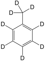 Structuurformule van gedeutereerd tolueen