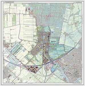 ワディンクスフェーン市内の地形図（2013年7月時点）