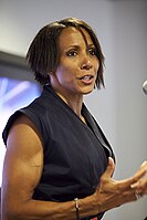 Kelly Holmes (hier im Jahr 2009), 2000 Olympiadritte und 1995 WM-Medaillengewinnerin über 800 und 1500 Meter, kam auf den sechsten Platz – ihre größten Erfolge hatte sie noch vor sich