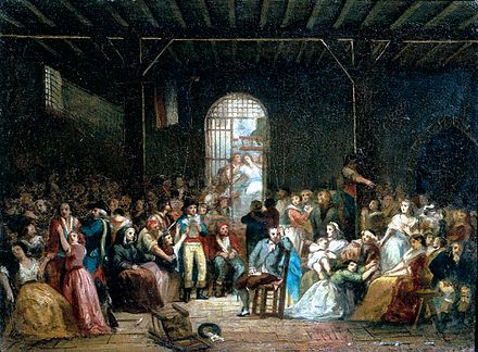 Appel des dernières victimes de la Terreur à la prison Saint Lazare - Tableau de Charles-Louis MULLER