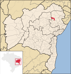 Localização de Cansanção na Bahia