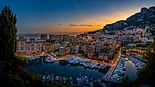 The harbour at dusk