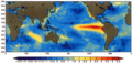 Unormale havflatetemperaturar under siste El niño i 1997.