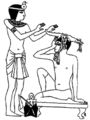 Image 3An Egyptian practice of treating migraine in ancient Egypt (from Science in the ancient world)