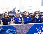 U.S. Congresswoman Elissa Slotkin, Detroit Mayor Mike Duggan, U.S. Senator Debbie Stabenow, and Michigan Governor Gretchen Whitmer touring the draft site on the morning of the day of the draft