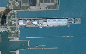 Vue satellite de la jetée.