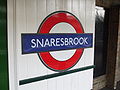 Concrete roundel on the eastbound platform