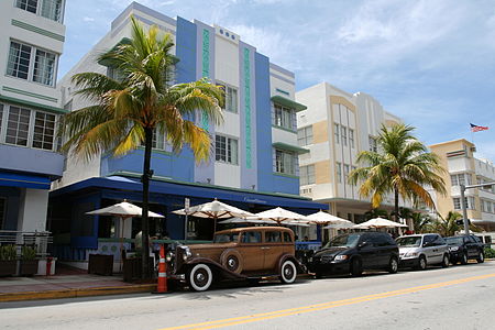 Miami Art Deco District in South Beach, Florida, US (1925–1940s)