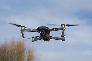 a DJI Mavic Pro in the air