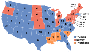 Strom Thurmond won four states in 1948.