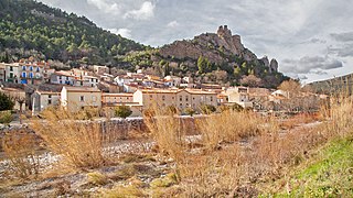 Caché derrière les roseaux.