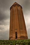 A tower toped with conical roof