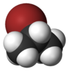 Spacefill model of 2-bromopropane