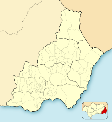 Location map Spain Province of Almería