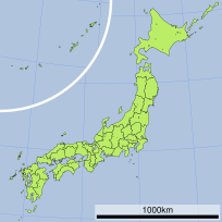 武周ヶ池の位置（日本内）