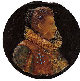 Miniatuur in was van Anna van Tirol (1618), Alessandro Abondio