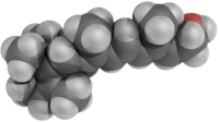 Ball model of retinol