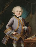 Wolfgang Amadeus Mozart (1756–1791) som seksåring