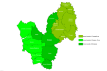 Mappa con aree locali