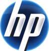 A stylized glossy blue circle with the stylized italic letters "hp" on it