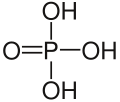 Estructura química del ácidu fosfórico.