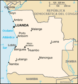 Map wa Angola