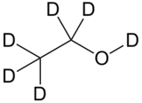 Structuurformule van gedeutereerd ethanol