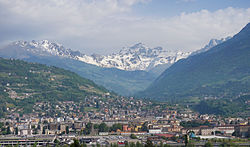 Aerial view of Aosta