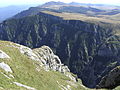 Bucegi-Gebirge mit Jepii Mici-Spitze (Vordergrund)