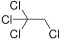 Skeletal formula of 1,1,1,2-tetrachloroethane