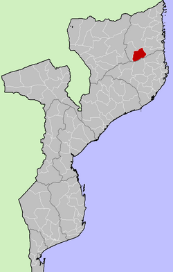 District location in Mozambique