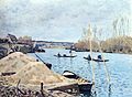 La Seine à Port-Marly - Les piles de sable Alfred Sisley, 1875 Art Institute, Chicago.