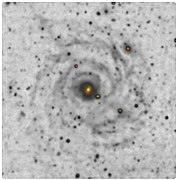 Processed image of Malin 1 by Giuseppe Donatiello showing its weak spiral arms.