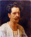 zelfportret door Michele Cammarano in 1887 overleden op 21 september 1920