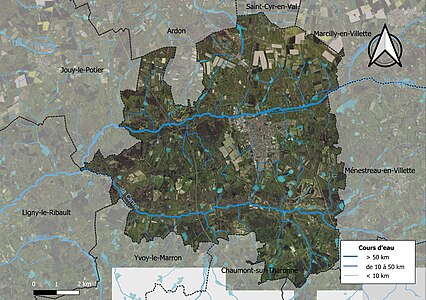 Carte orthophotographique de la commune en 2016.