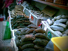 "Teripang" in a market in Asia.