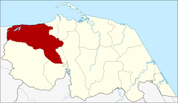 District location in Pattani province