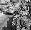 A Sherman BARV and Sherman tanks of 13th/18th Royal Hussars during the regiment's move from Petworth to Gosport, 2 June 1944.