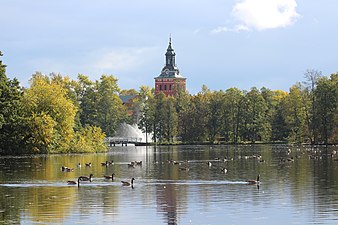 Stadsparken, Kristina kyrka i bakgrunden